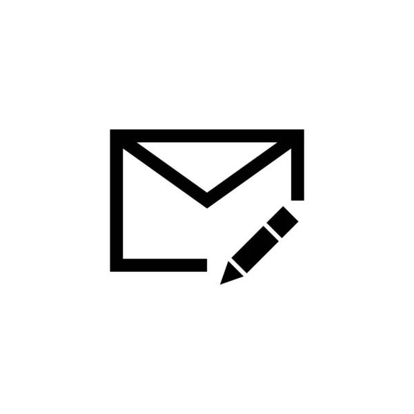 Componha Ícone Símbolo Mensagem Mail Estilo Esboço Símbolos Mensagem Email — Vetor de Stock