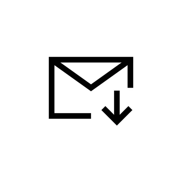 Ícone Símbolo Mail Recebido Estilo Esboço Símbolos Mensagem Email Com Ilustração De Bancos De Imagens
