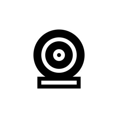 Katı stil ve mükemmel piksel simgesine sahip Web kamerası simgesi