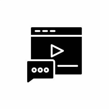 Kabartma biçimli video simgesi yorumla