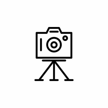 Sıralı tripodlu kamera simgesi. Vektör