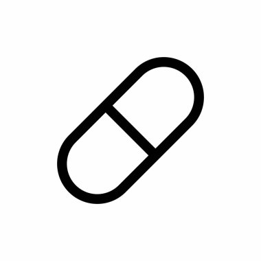 Satır biçimli ilaç kapsülü simgesi