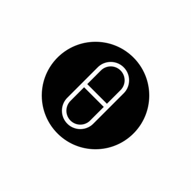 Dolu yuvarlak biçimli hap simgesi