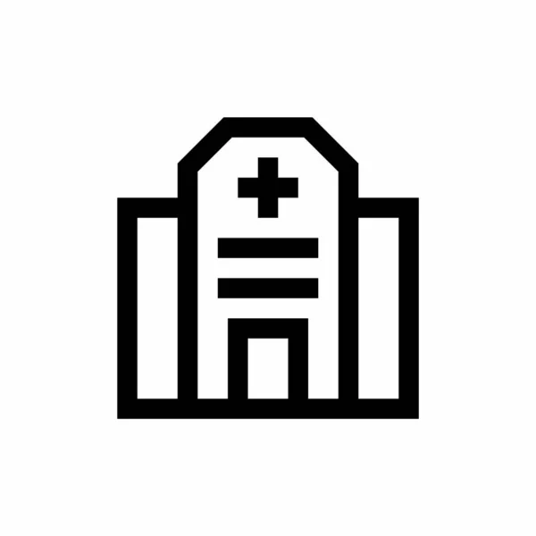 Ikona Nemocnice Stylem Linky — Stockový vektor