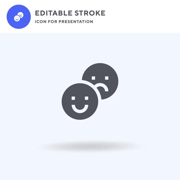 Revise Vector Icono Signo Plano Lleno Pictograma Sólido Aislado Blanco — Vector de stock