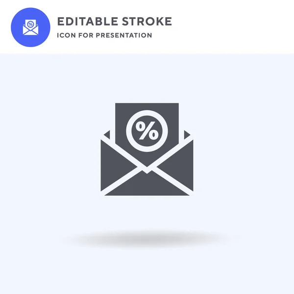 Mail Icoon Vector Gevulde Platte Teken Solide Pictogram Geïsoleerd Wit — Stockvector