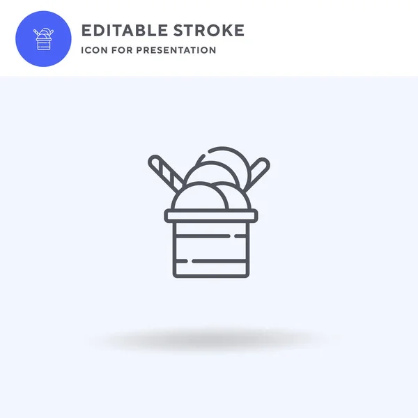 Ice Cream icoon vector, gevuld plat bord, solide pictogram geïsoleerd op wit, logo illustratie. Ice Cream icoon voor presentatie. — Stockvector