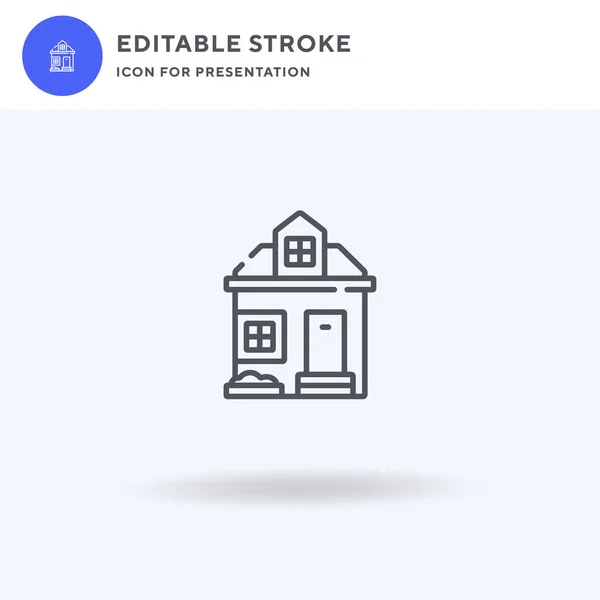 Vetor de ícone da casa, sinal plano preenchido, pictograma sólido isolado em branco, ilustração do logotipo. Ícone da casa para apresentação. —  Vetores de Stock