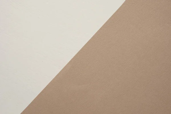 浅褐色纸和乳白色背景纸的表面 — 图库照片