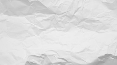 Arkaplan için boş beyaz buruşuk kağıt.