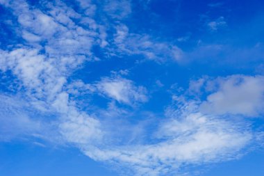 Arka plan için yaz mevsiminde mavi gökyüzü.