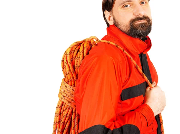  Adam tırmanma aletlerinin reklamını yapıyor..                      