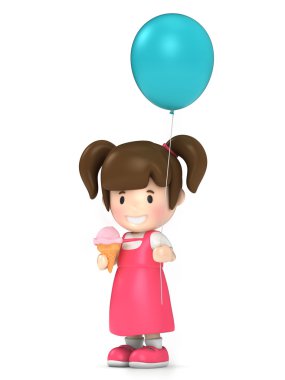 Çocuk holding balon