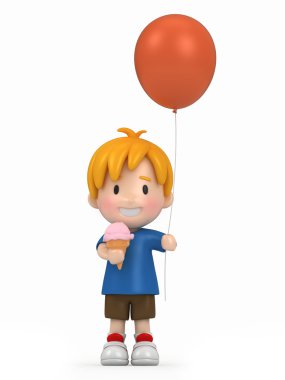 Çocuk holding balon