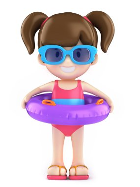 Şişme yüzük kızla