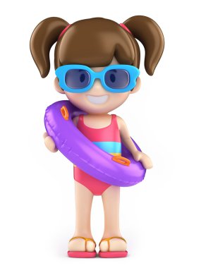 Şişme yüzük kızla