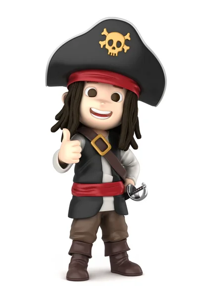 Halloween pirate kostym — Stockfoto