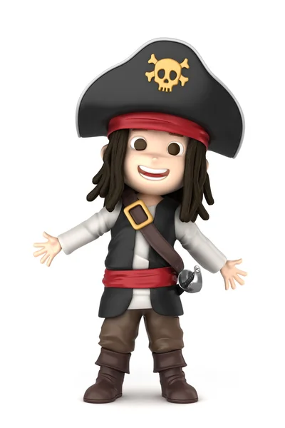 Halloween kostým pirát — Stock fotografie