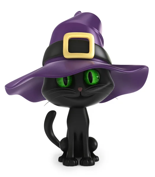 黒魔女の猫 — ストック写真