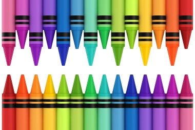 Colorful crayons clipart
