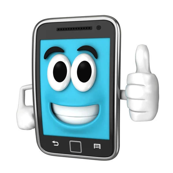 Smartphone character — Stock Photo, Image