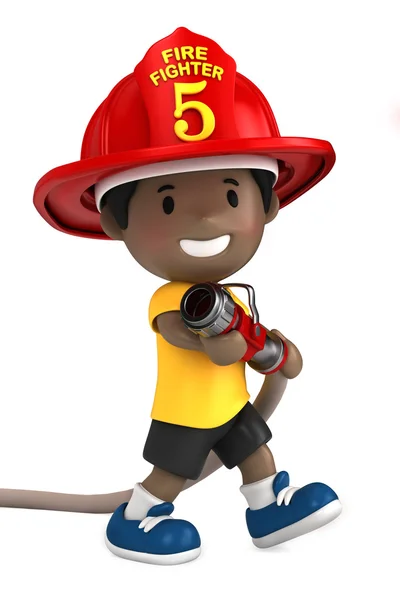 Little firefighter — Stock Photo, Image