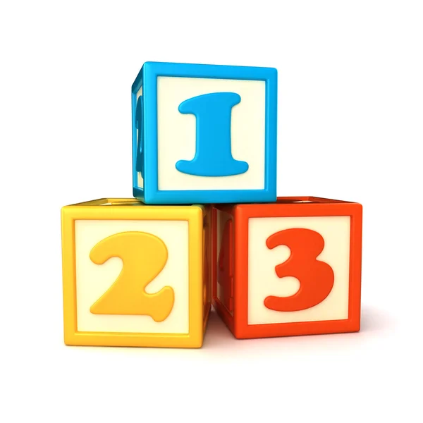 123 building blocks Stock Image