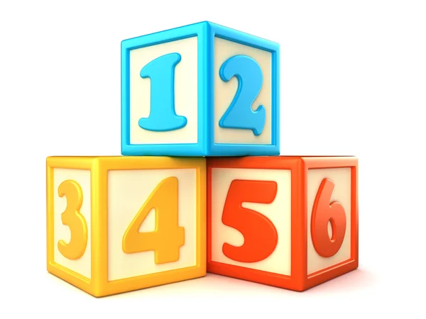 123 building blocks — Stock Photo, Image