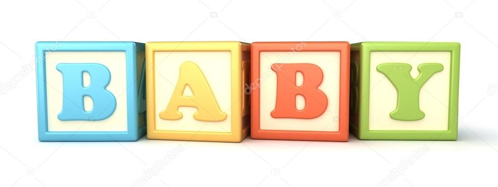 baby with building blocks