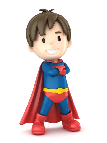 超级英雄男孩 — 图库照片