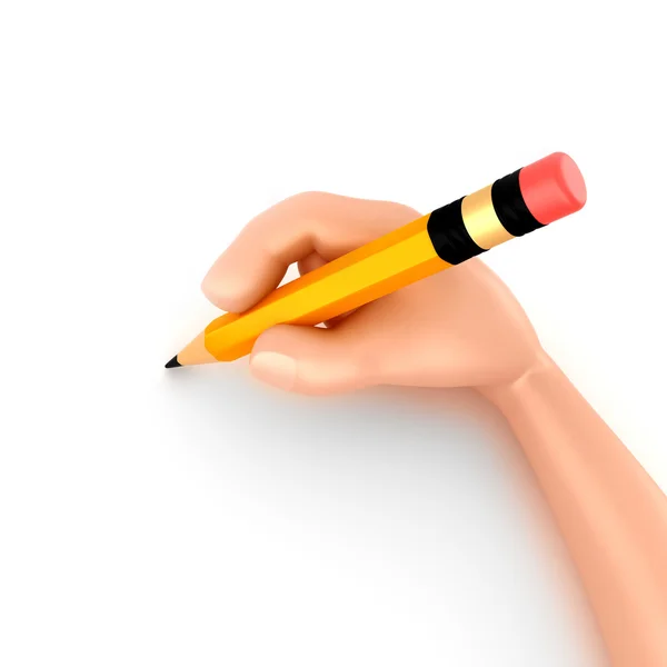 Hand met een potlood — Stockfoto