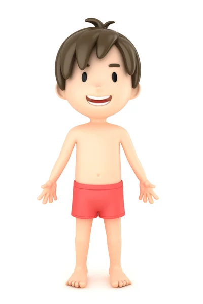 Boy showing parts of the body — Stock Photo, Image