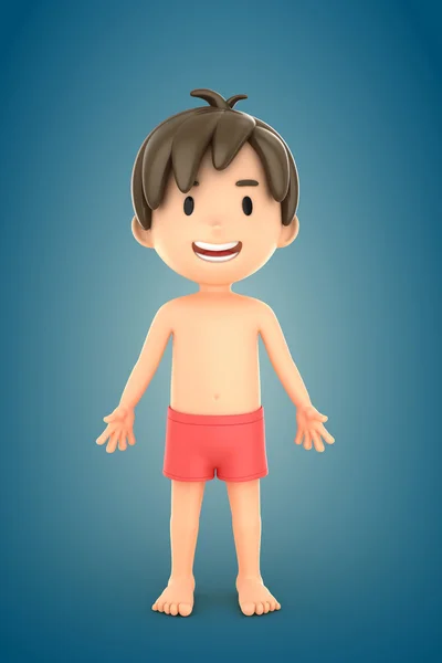 Pojke visar delar av kroppen — Stockfoto