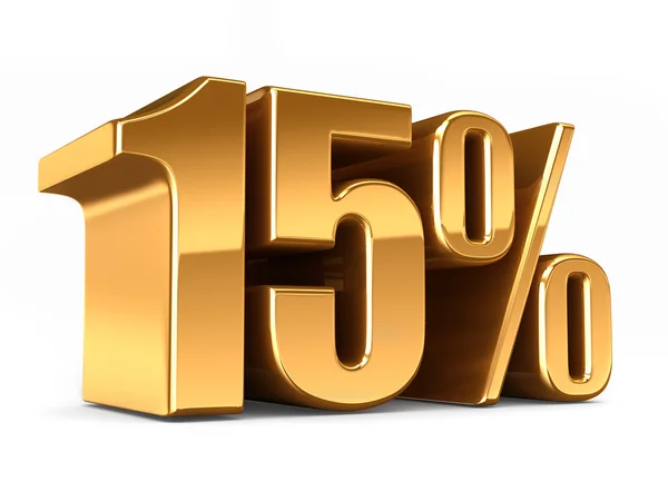 Gold 15 percent — Stock Photo, Image