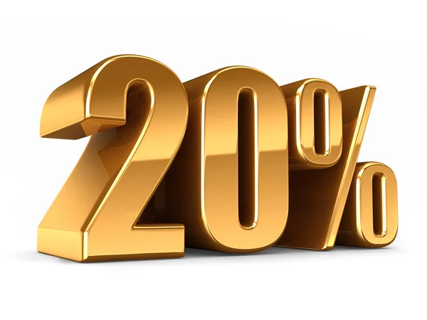 Gold 20 percent — Stock Photo, Image