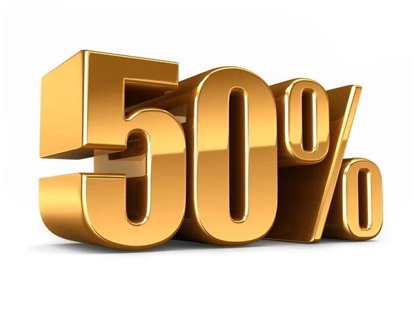 Gold 50 percent — Stock Photo, Image