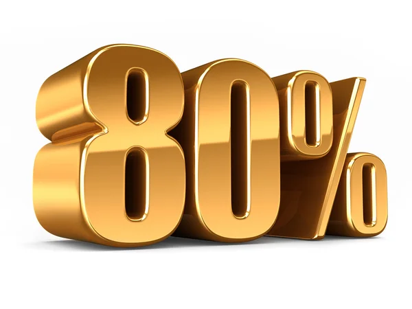 Gold 80 percent — Stock Photo, Image