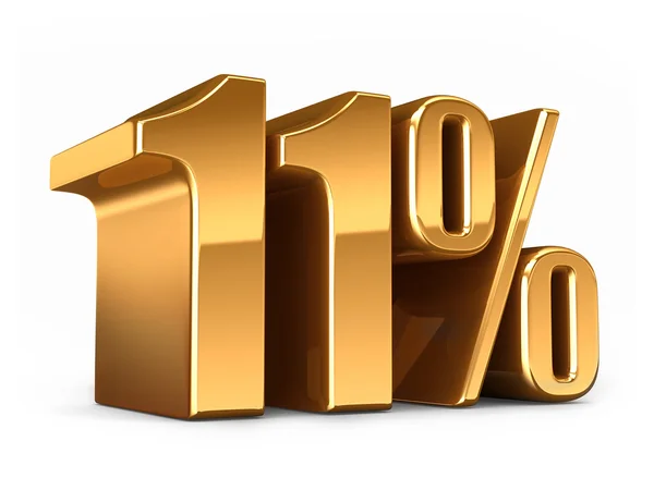 Gold 11 percent — Stock Photo, Image