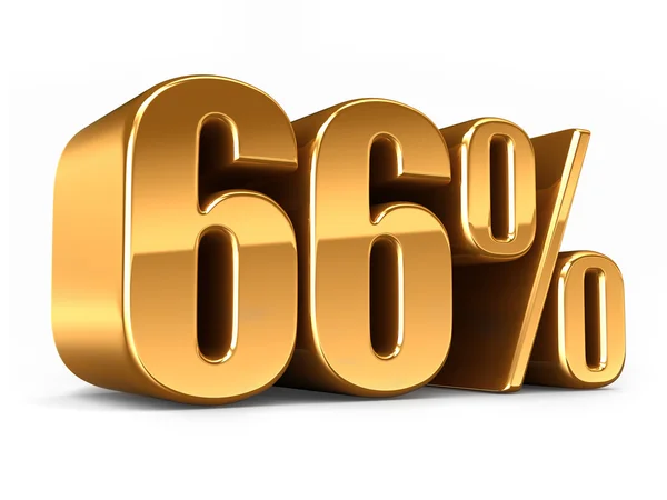 Gold 66 percent — Stock Photo, Image