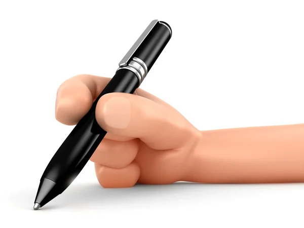 Hand holding a pen — Stock Photo, Image