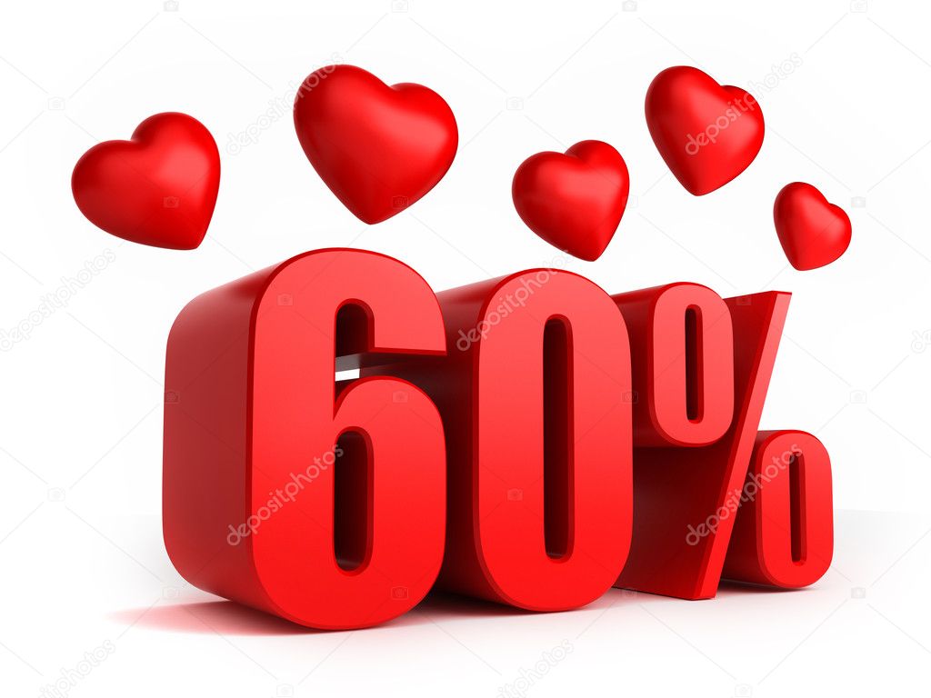 60  percent with hearts