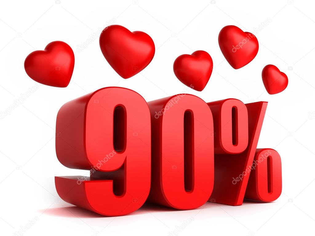 90 percent with hearts