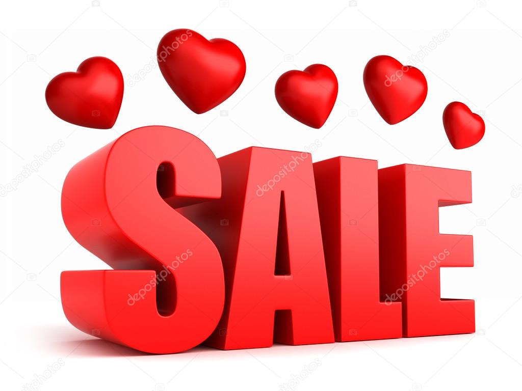 Sale with hearts