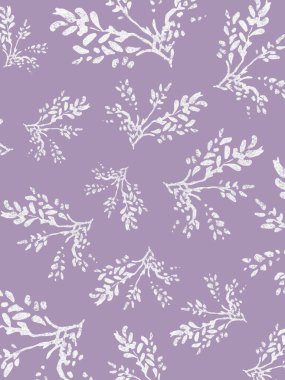 Çiçek duvar kağıdıyla mor desen
