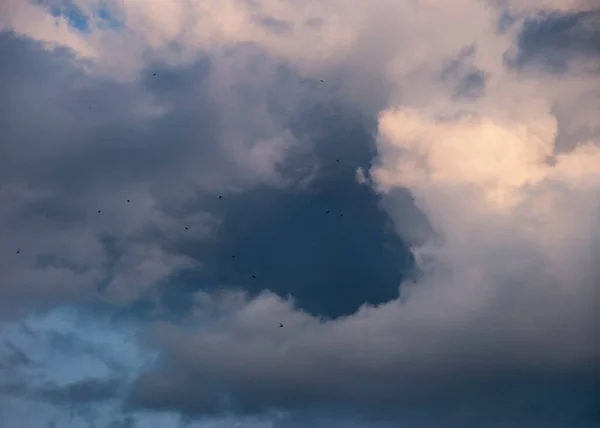 Donkere Stormwolken Regenachtige Wolken — Stockfoto