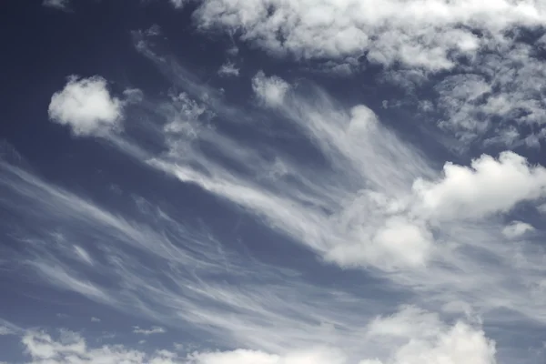 Cielo con nubes de cirros fotografiadas por gran ángulo —  Fotos de Stock