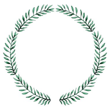 Sulu yeşil çam dallı kış çelengi.