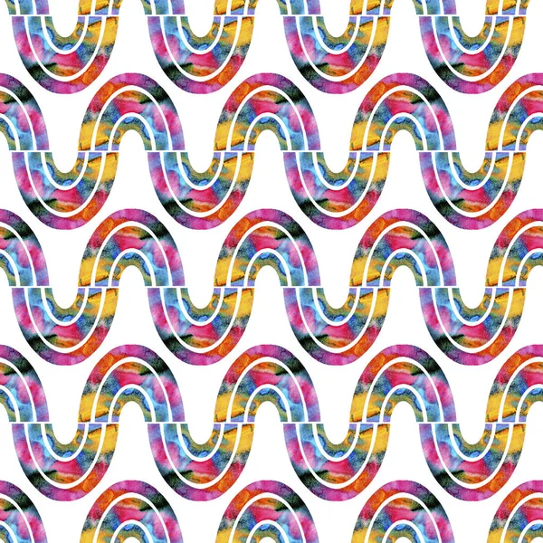 Abstract watercolor pattern with rainbows. — Stock Photo, Image