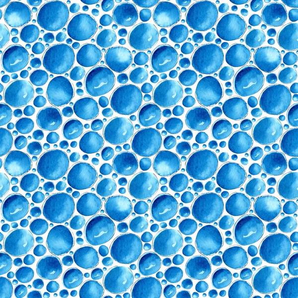 Seamless pattern with watercolor bubbles.