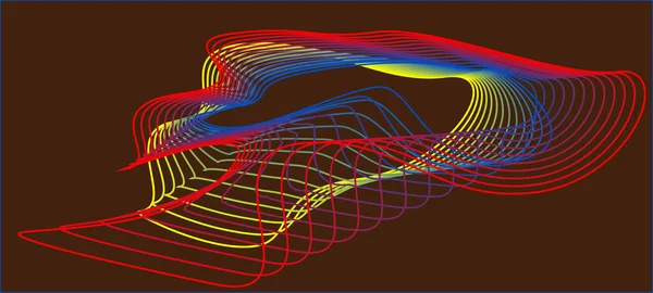 Des Lignes Douces Lumineuses Dans Espace Nouveau Fond Abstrait — Image vectorielle